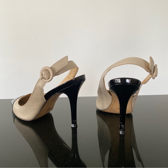 Nina Armando Lacey Pointed Toe Slingback Patent Heels Size 37 Pumps WOMENS Shoes - Picture 2 of 8